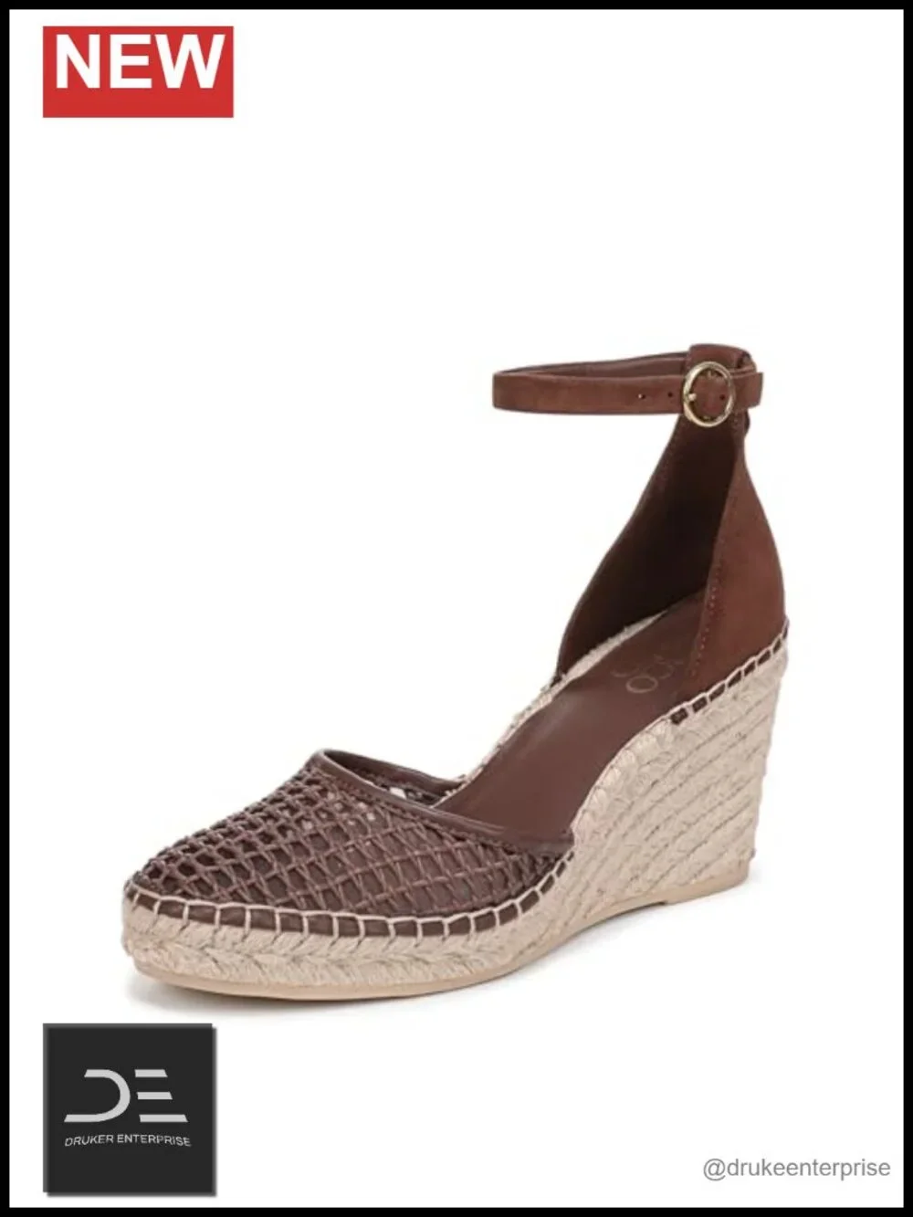 Franco Sarto Idalia Women's Espadrille Wedge Shoes Slip-On Round Toe,